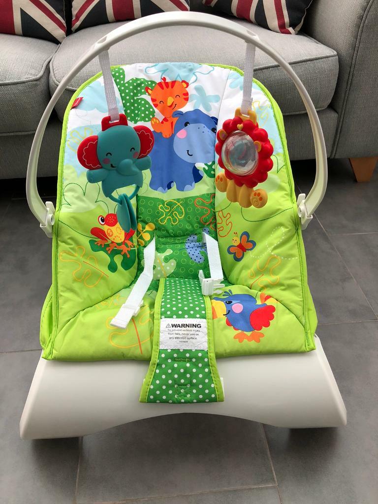 rainforest friends comfort curve bouncer
